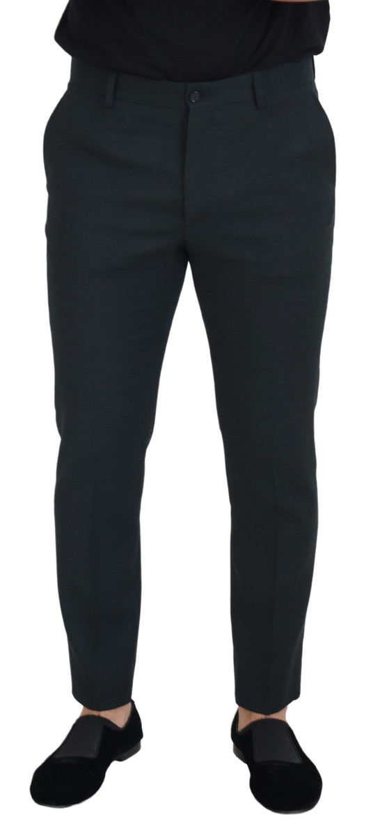 Dolce &amp; Gabbana Pantalon formel coupe slim en laine bleue