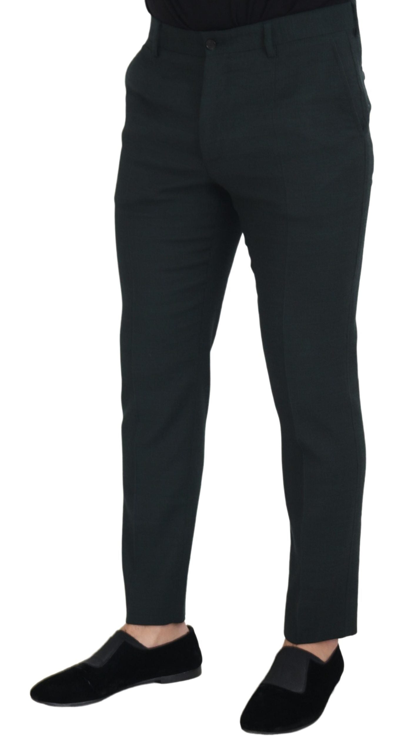 Dolce &amp; Gabbana Pantalon formel coupe slim en laine bleue