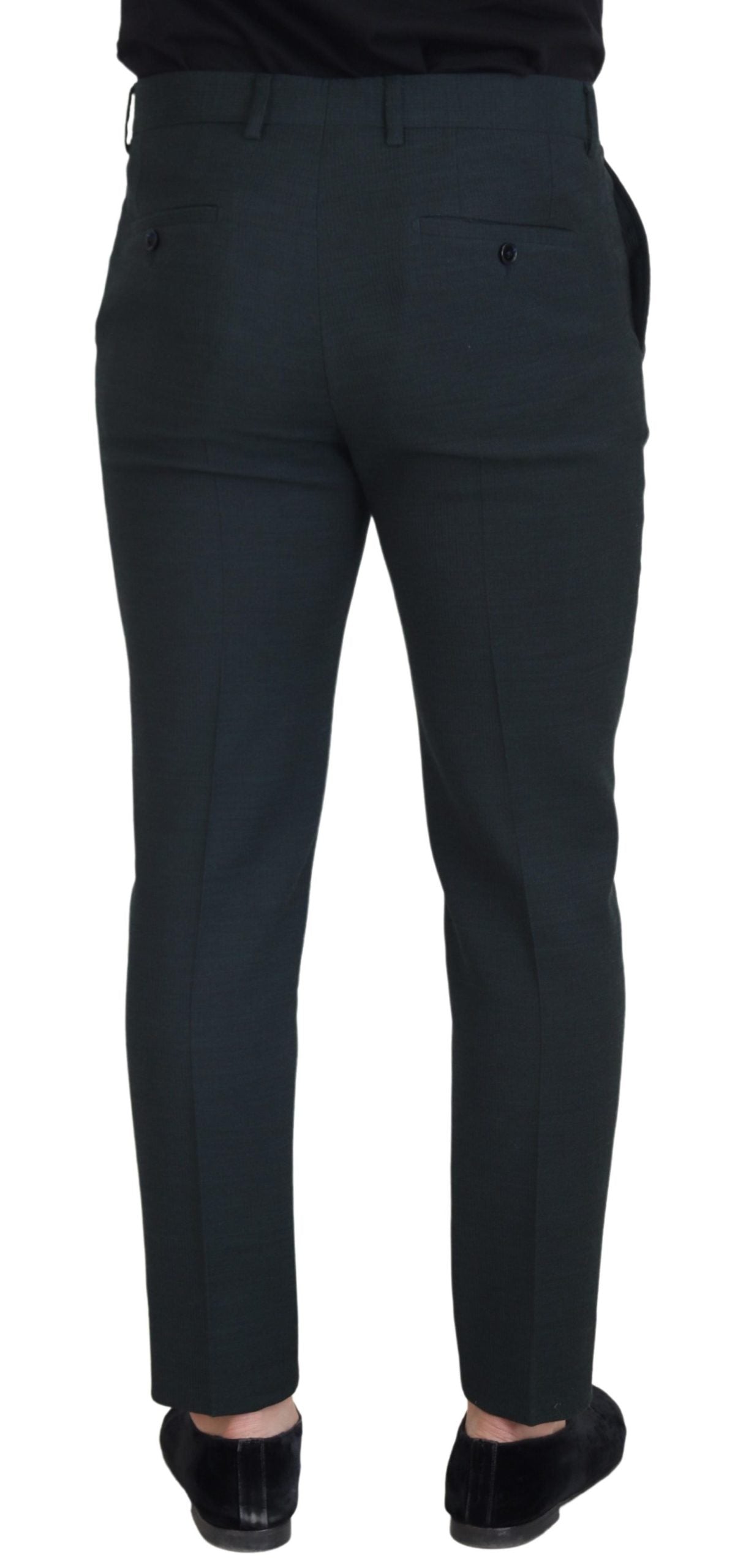 Dolce &amp; Gabbana Pantalon formel coupe slim en laine bleue