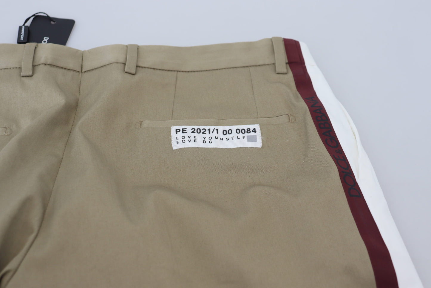 Dolce &amp; Gabbana Pantalon chino slim marron blanc