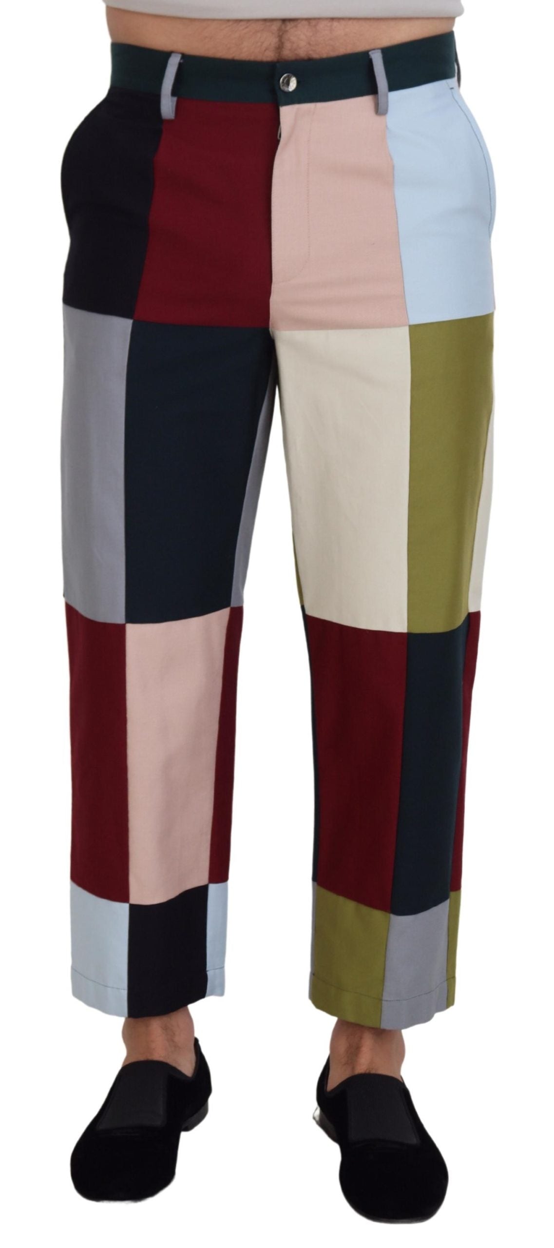 Dolce &amp; Gabbana Pantalon patchwork en coton multicolore