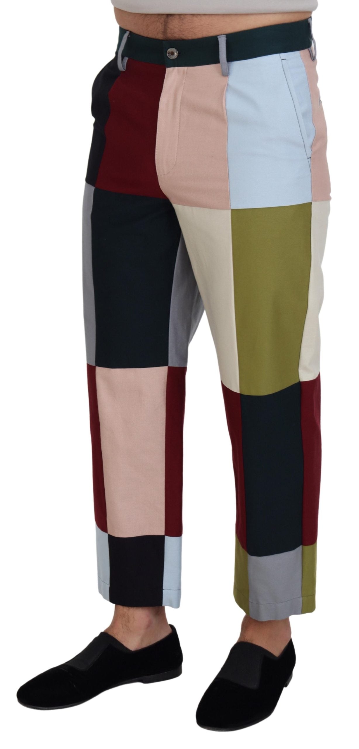 Dolce &amp; Gabbana Pantalon patchwork en coton multicolore