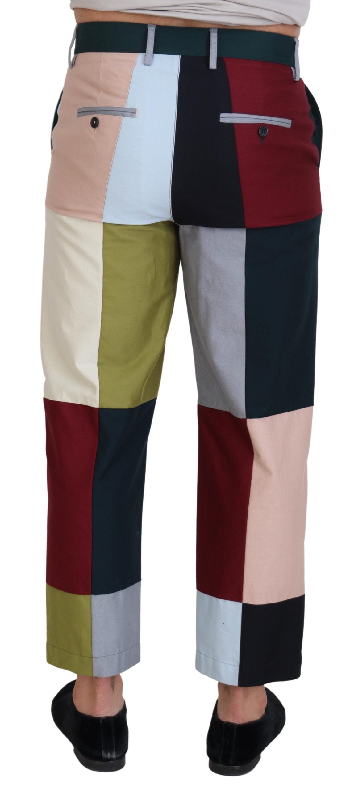 Dolce &amp; Gabbana Pantalon patchwork en coton multicolore