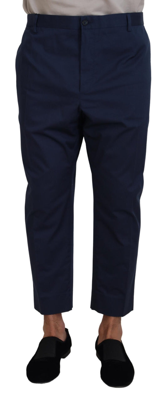 Dolce &amp; Gabbana Pantalon court en coton bleu pour hommes