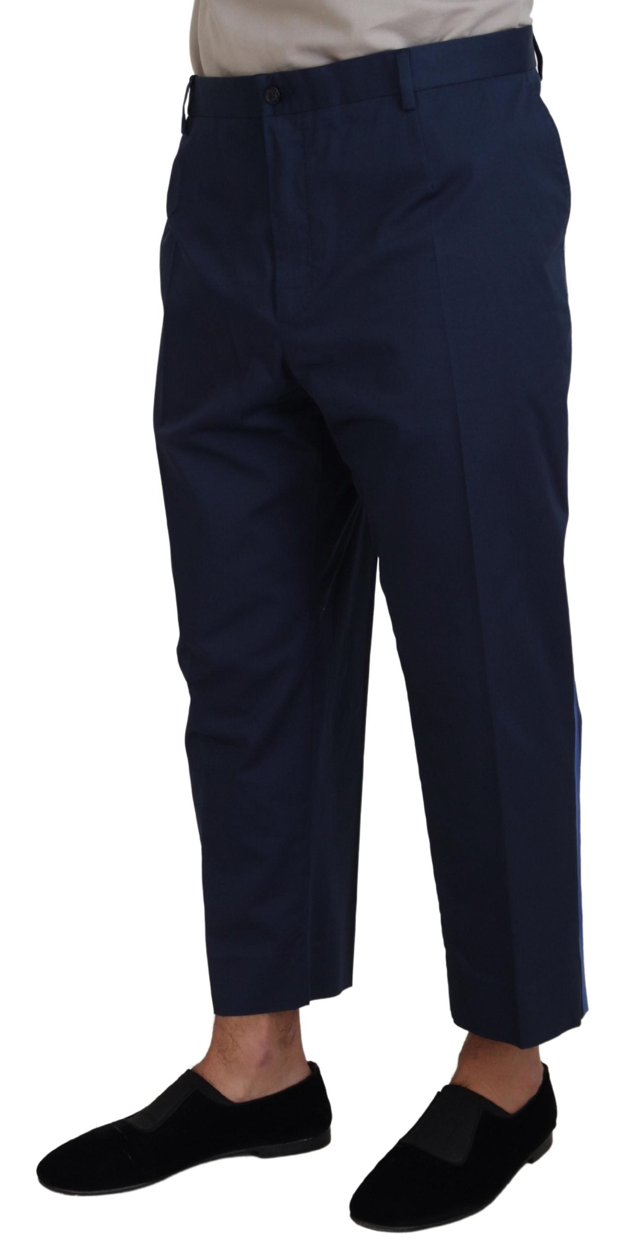 Dolce &amp; Gabbana Pantalon court en coton bleu pour hommes