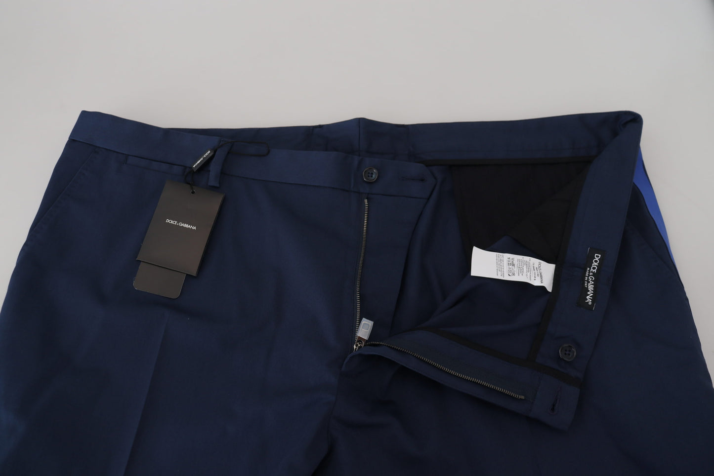 Dolce &amp; Gabbana Pantalon court en coton bleu pour hommes