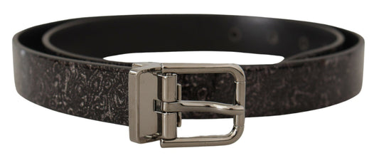 Dolce &amp; Gabbana Ceinture Vernice à boucle en cuir verni noir Goccia Glitter