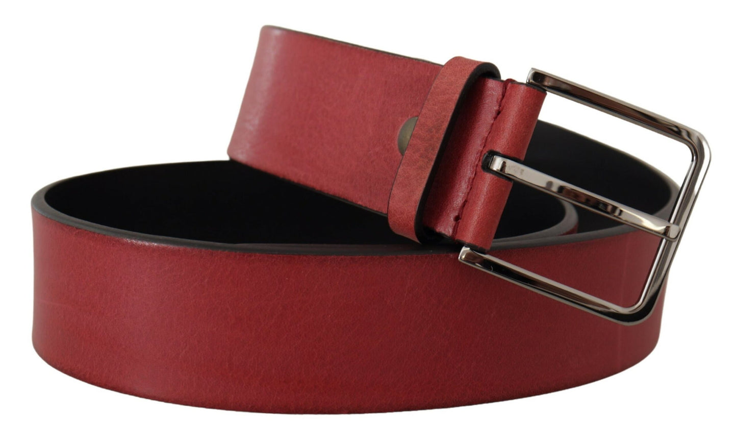 Dolce &amp; Gabbana Ceinture à boucle avec logo en métal argenté Vitello marron