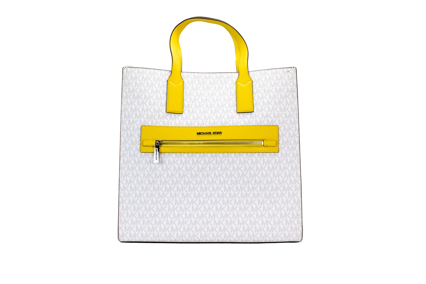 Michael Kors Kenly Large Signature Citrus PVC North South Tote Sac à main pour ordinateur