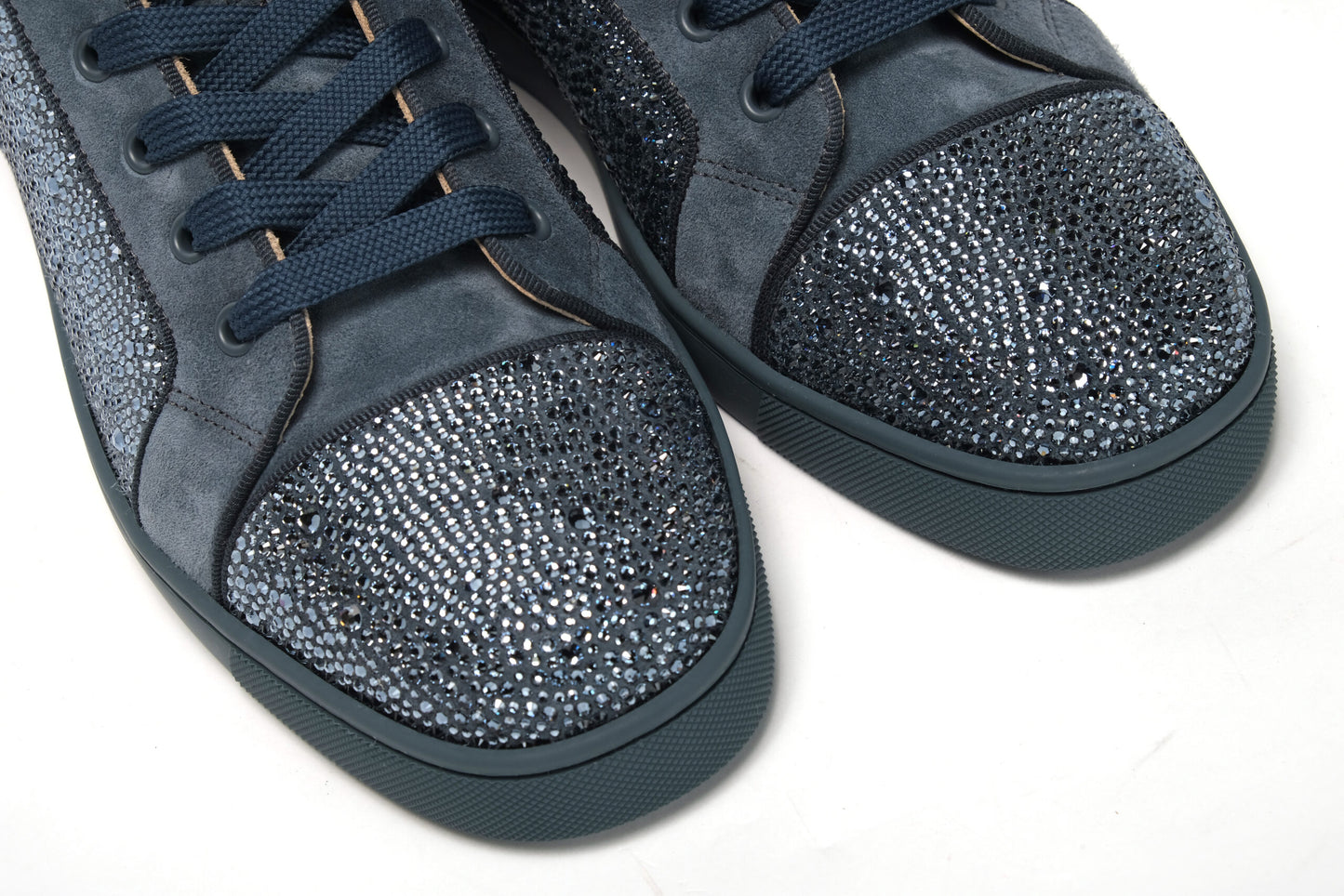 Christian Louboutin Bleu Louis Junior Spikes Sneaker Chaussures