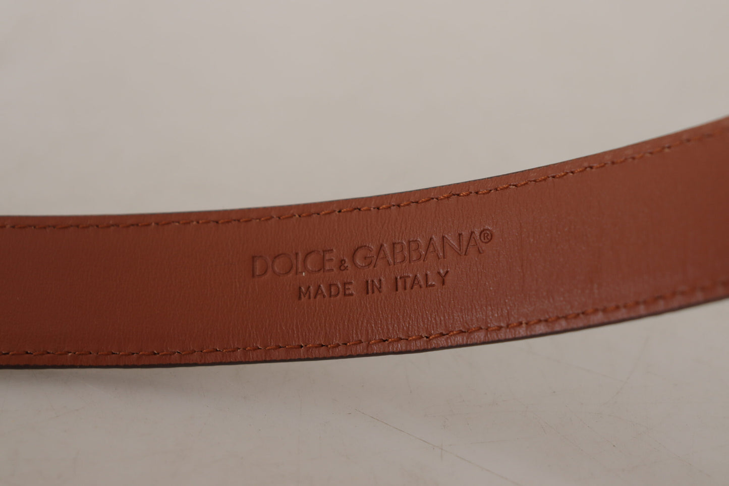 Dolce &amp; Gabbana Ceinture à boucle en cuir gaufré léopard marron