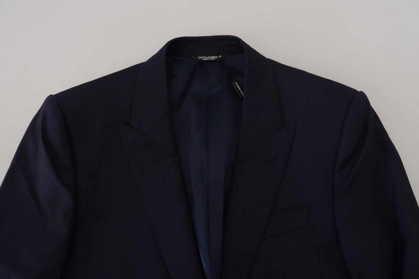 Dolce &amp; Gabbana Blazer formel en laine bleue coupe slim