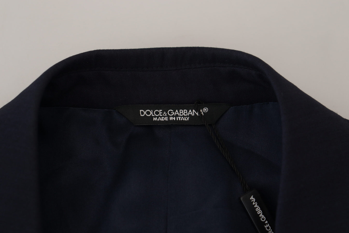 Dolce &amp; Gabbana Blazer formel en laine bleue coupe slim