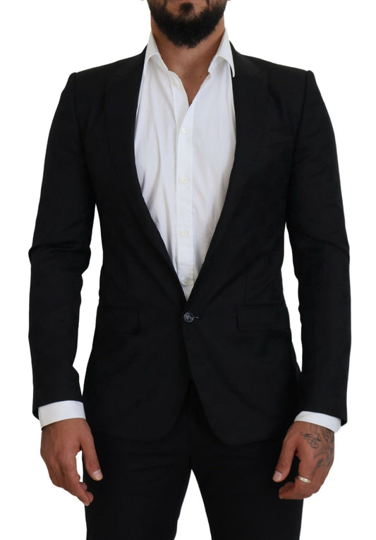 Dolce & Gabbana Elegant Martini Style Black Formal Blazer