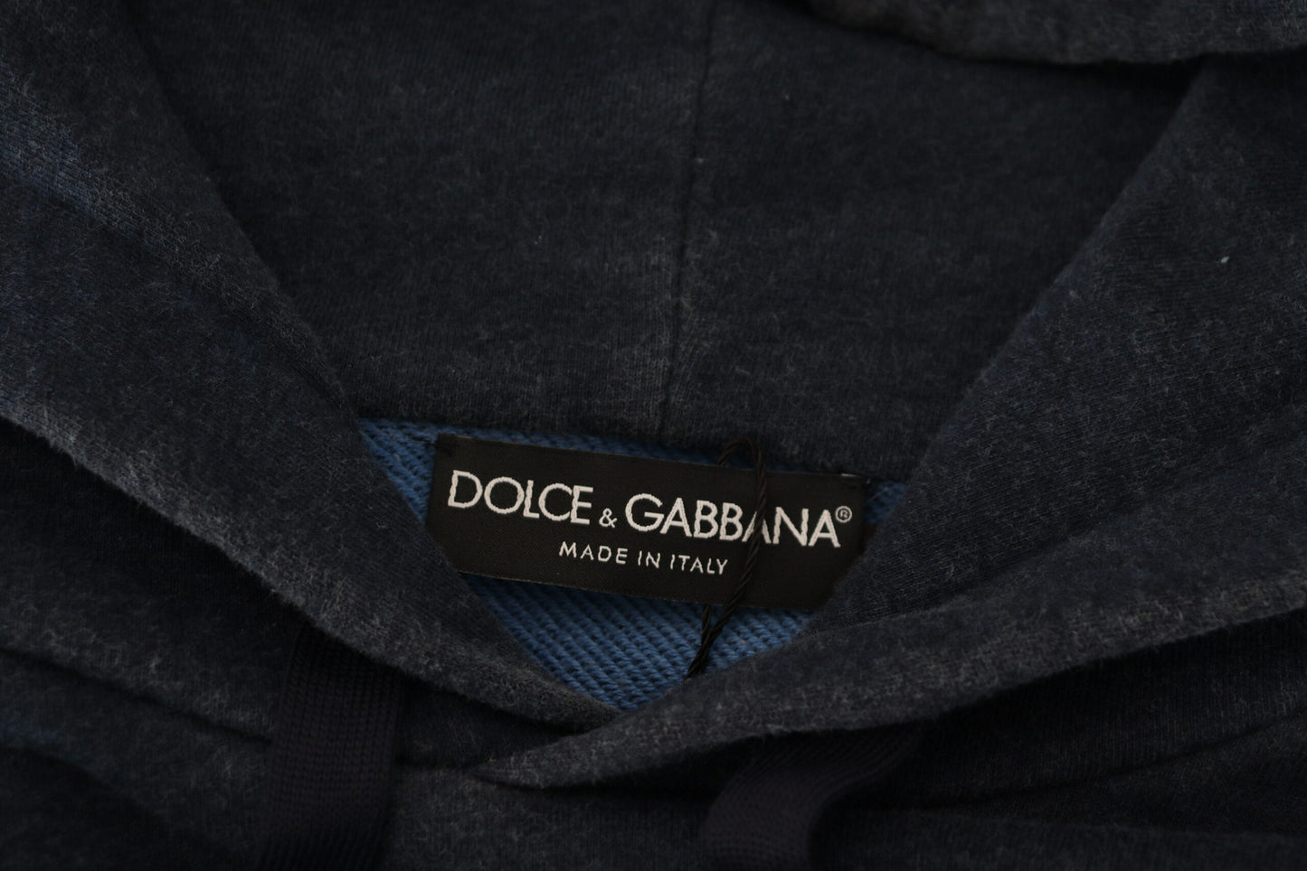 Dolce &amp; Gabbana Pull sweat à capuche en coton bleu foncé