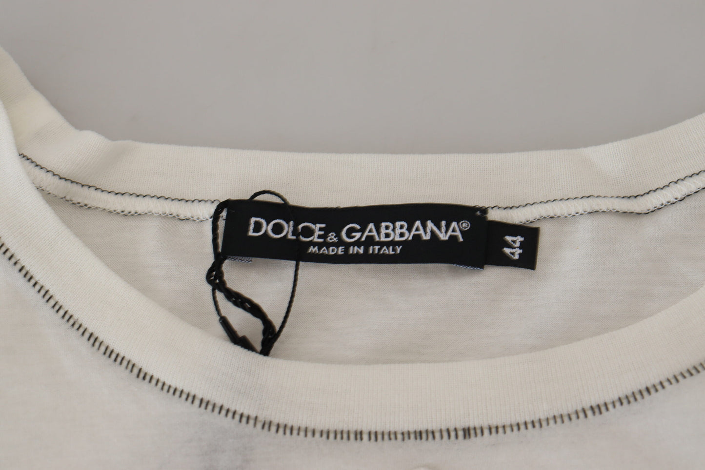 Dolce &amp; Gabbana T-shirt homme imprimé blanc à manches courtes