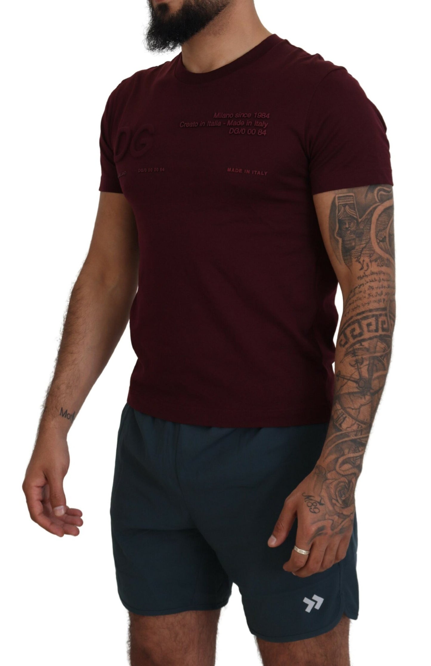 Dolce &amp; Gabbana T-shirt à manches courtes imprimé marron pour hommes