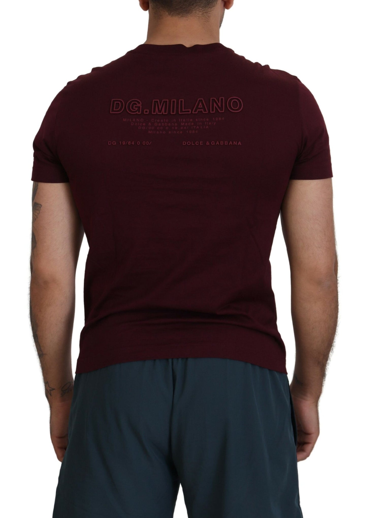 Dolce &amp; Gabbana T-shirt à manches courtes imprimé marron pour hommes