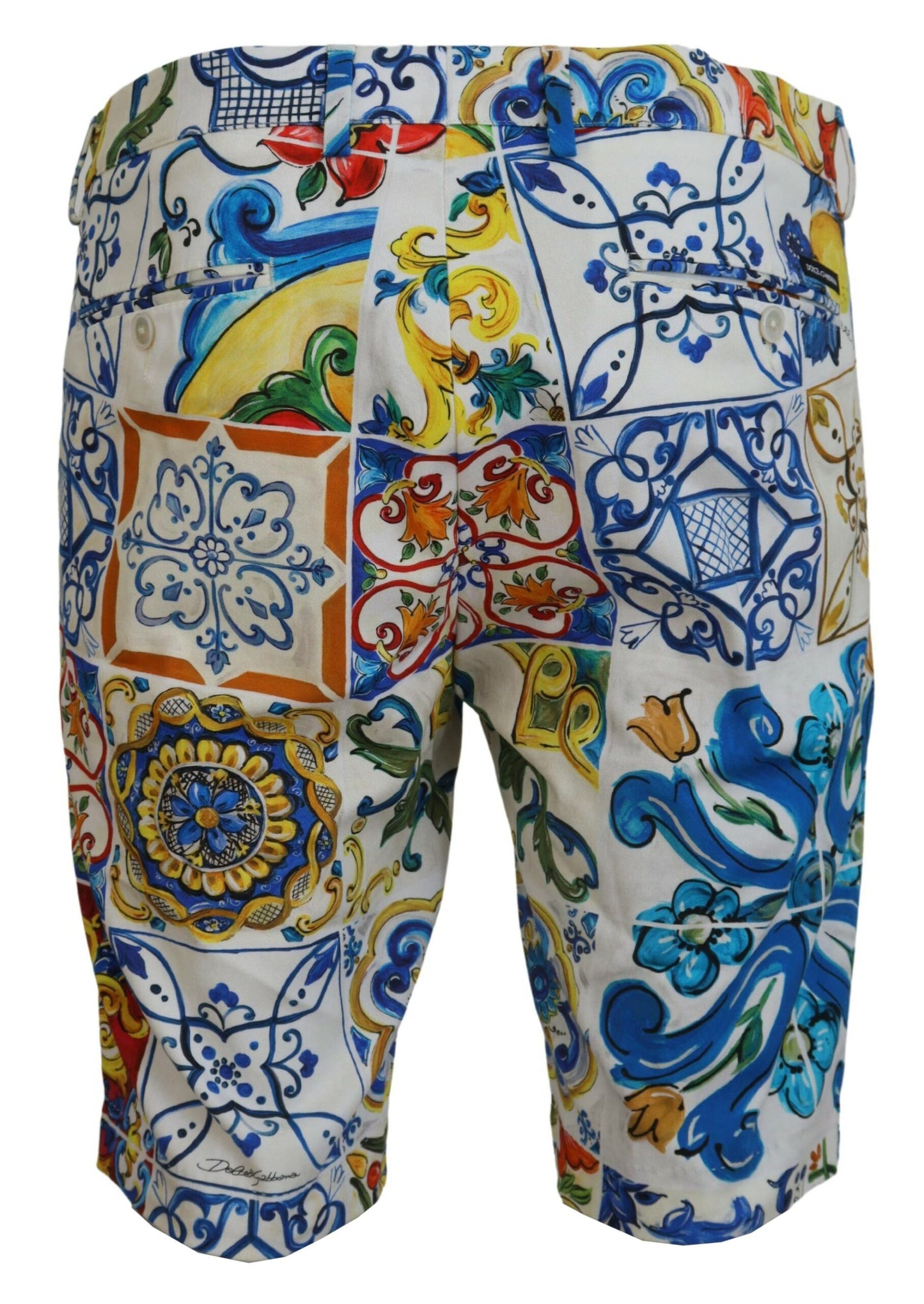 Dolce &amp; Gabbana Chino-Shorts aus Baumwolle mit Majolica-Print