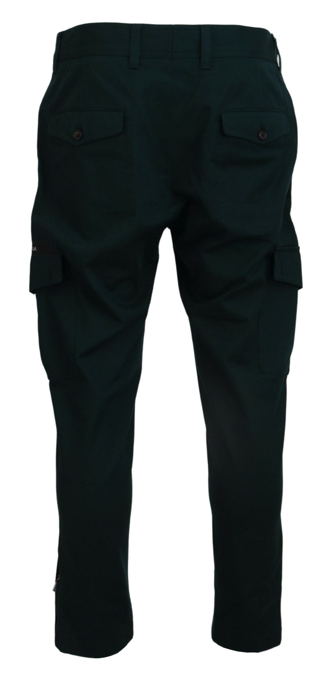 Dolce &amp; Gabbana Pantalon en jean stretch en coton cargo vert