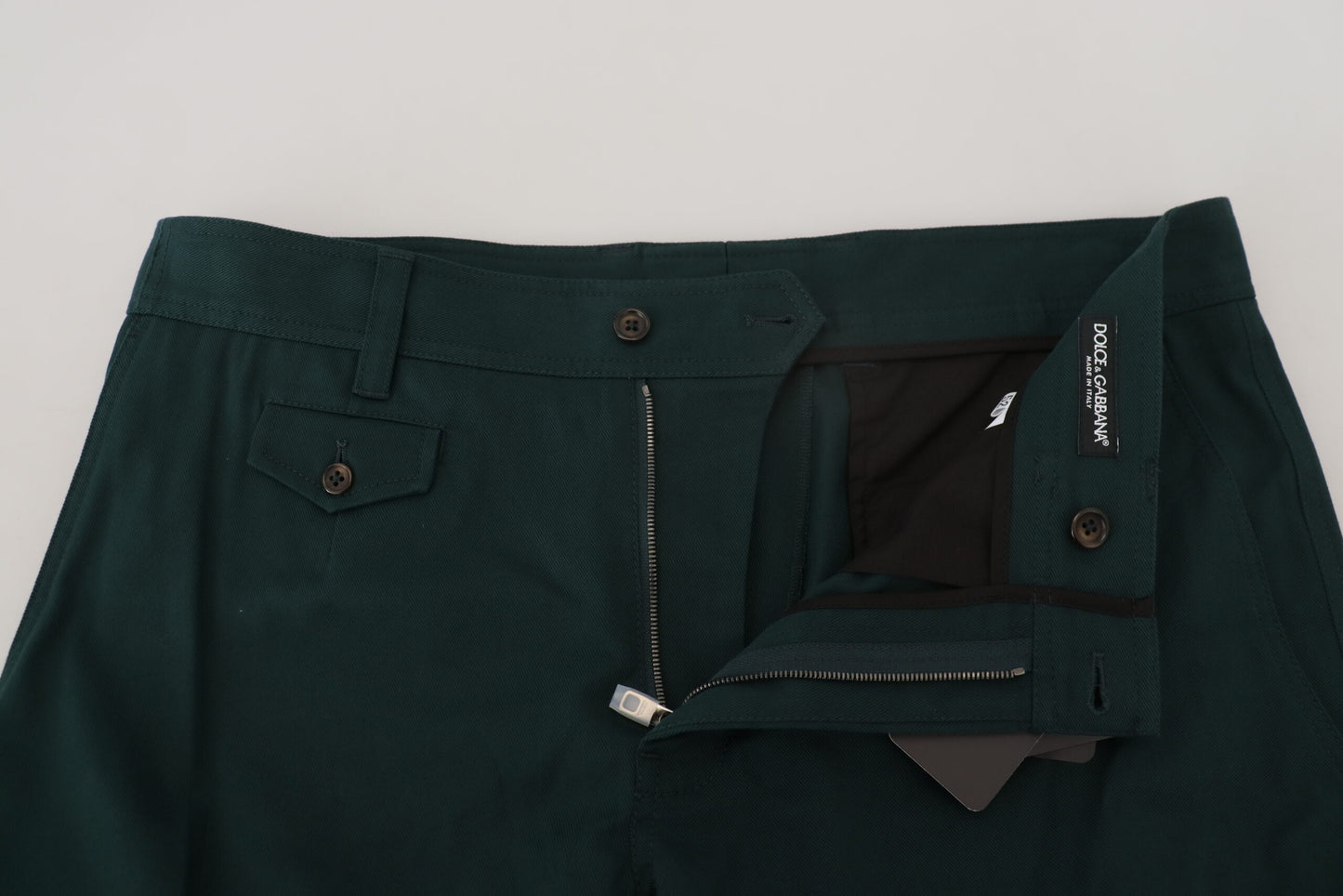 Dolce &amp; Gabbana Pantalon en jean stretch en coton cargo vert