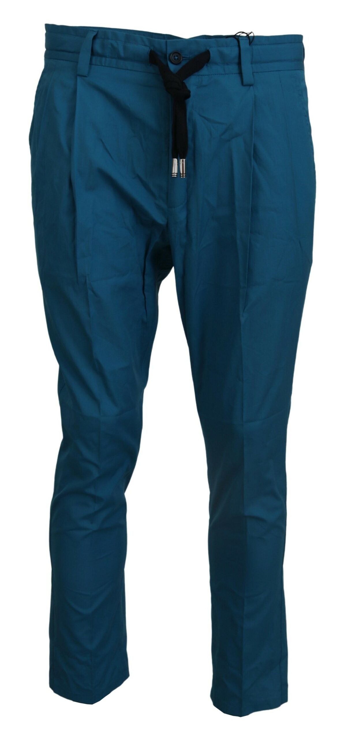 Pantalon chino en coton bleu Dolce &amp; Gabbana