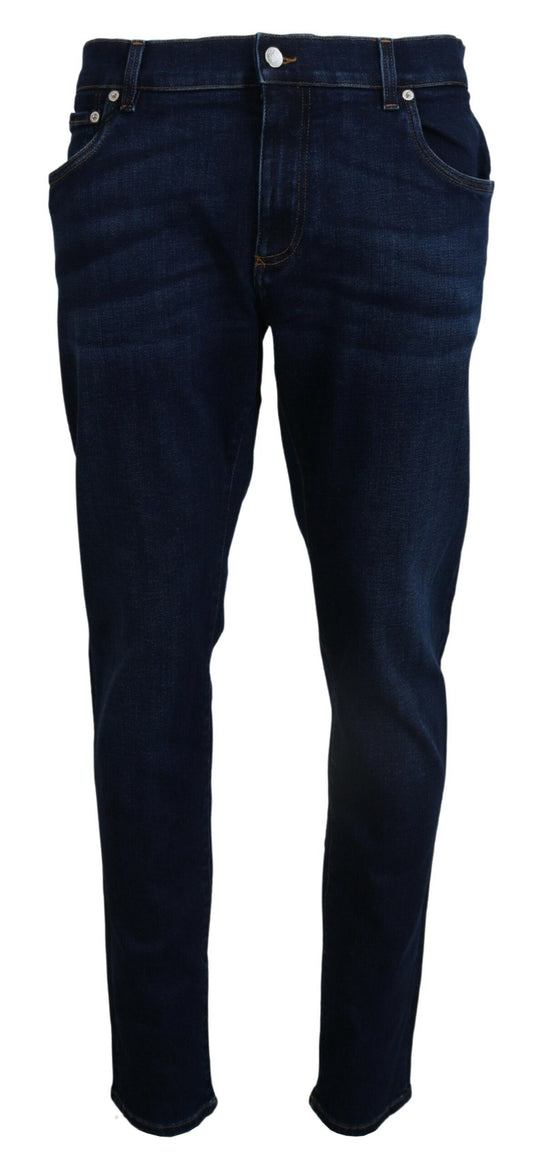 Dolce & Gabbana Elegant Slim Fit Dark Blue Denim Jeans