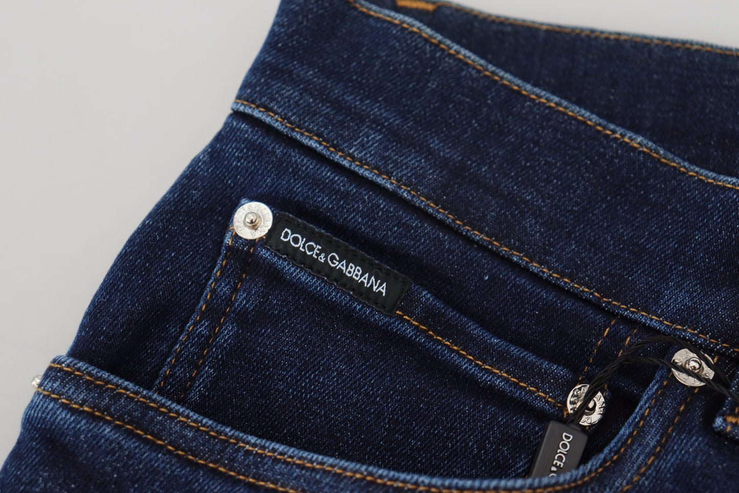 Dolce &amp; Gabbana Jean SKINNY en denim de coton bleu foncé