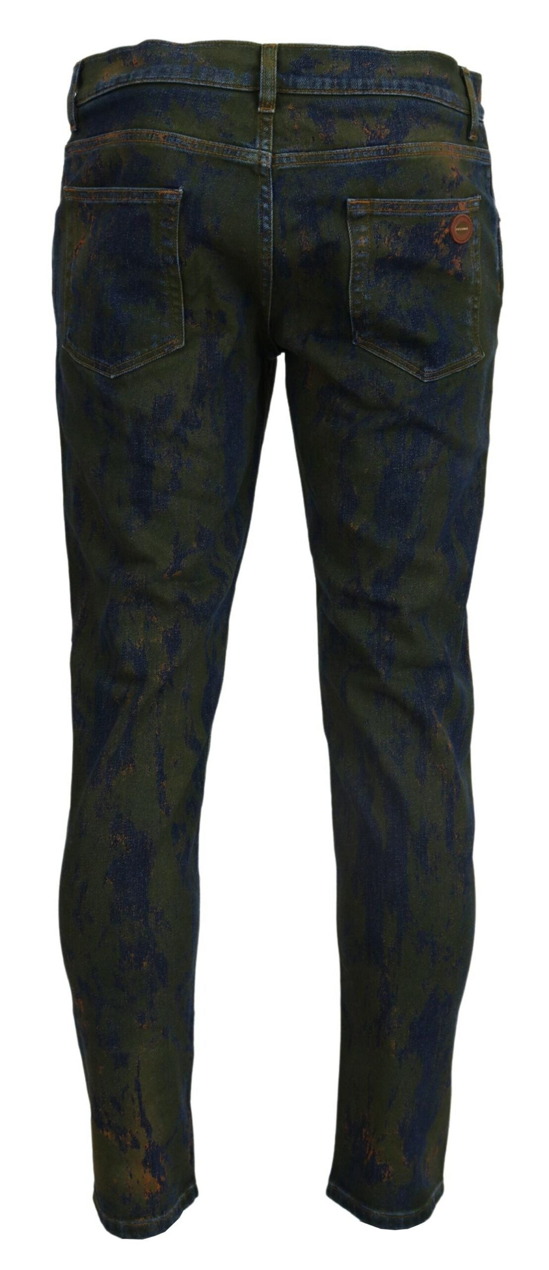 Dolce &amp; Gabbana Jean skinny en coton bleu vert