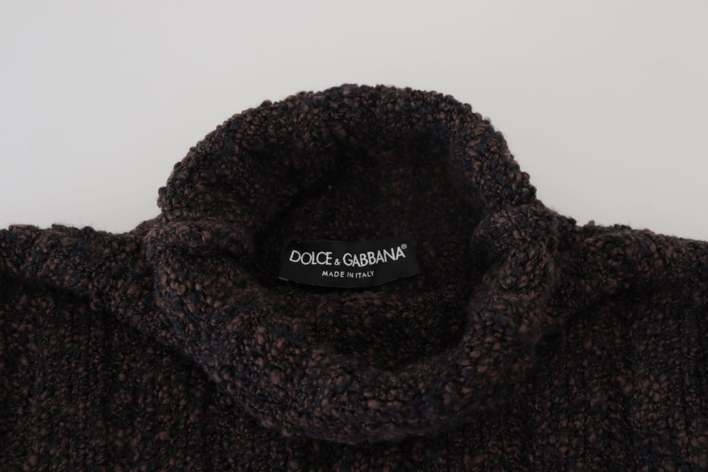 Dolce &amp; Gabbana Pull à col roulé en laine marron