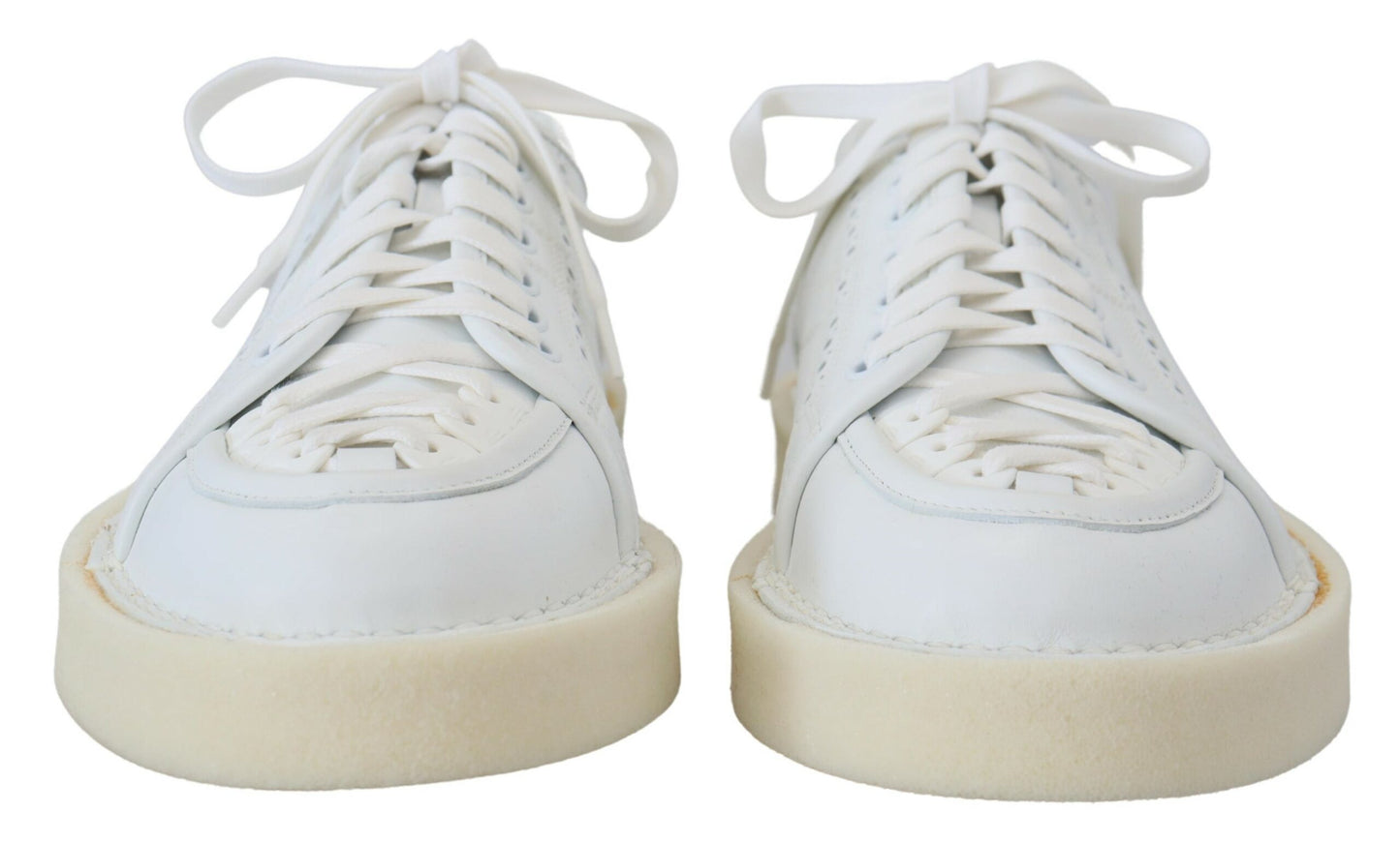 Dolce &amp; Gabbana Baskets basses Oxford en cuir blanc Chaussures décontractées