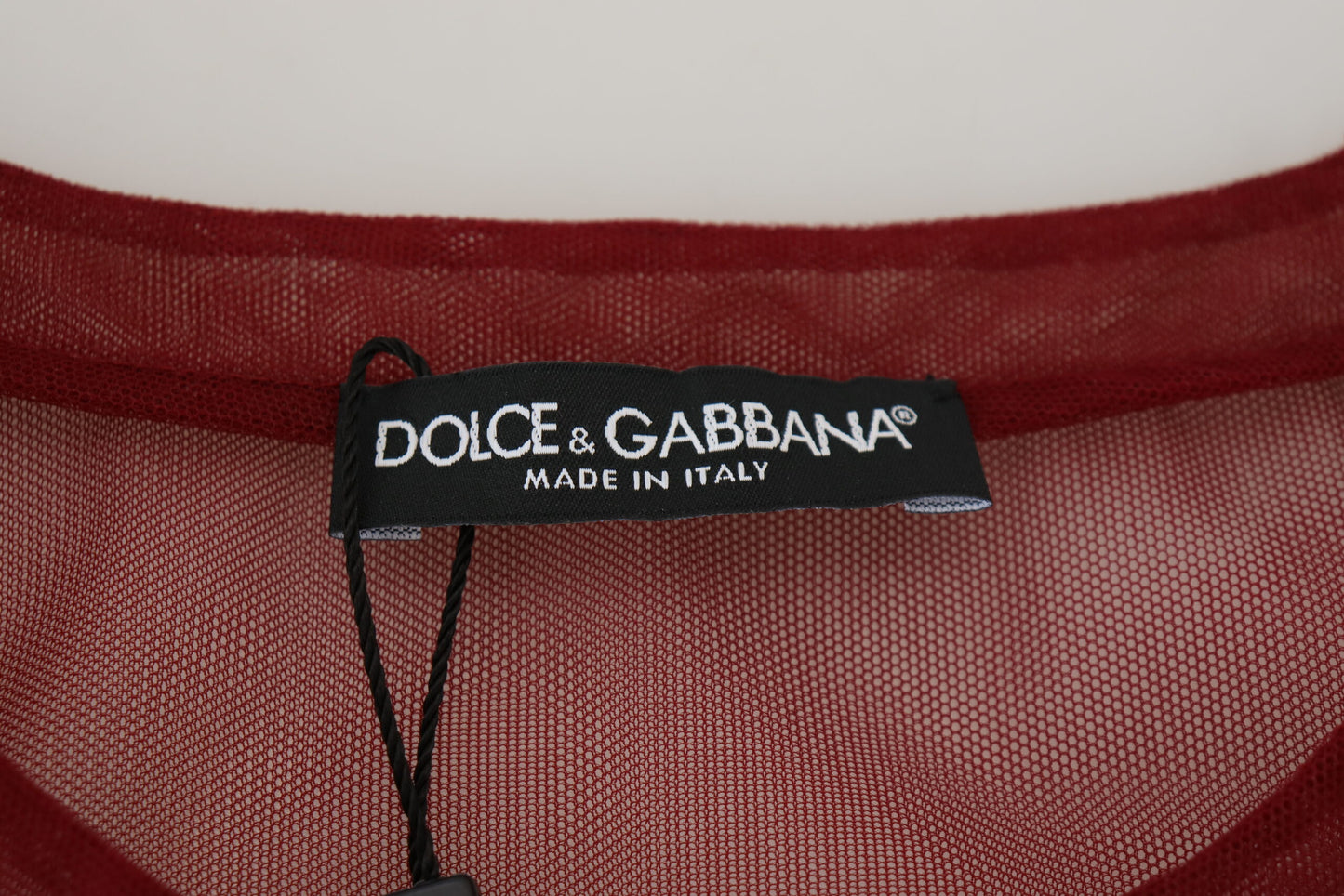 Dolce &amp; Gabbana Mini-robe droite en nylon marron à deux épaisseurs