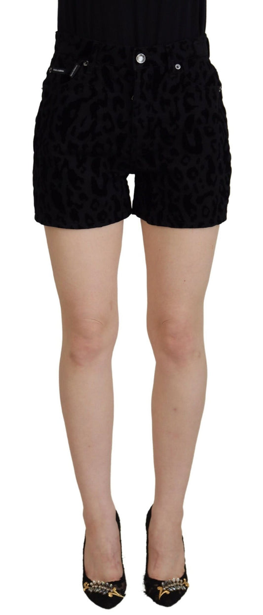 Dolce &amp; Gabbana Short en denim stretch en coton noir