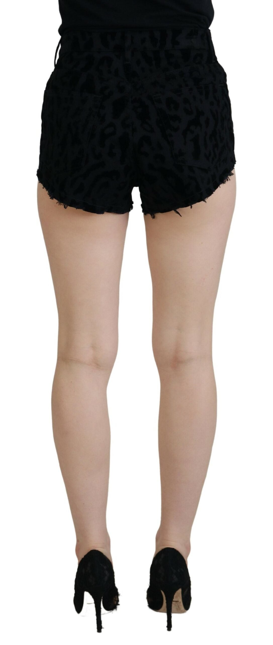 Dolce &amp; Gabbana Short en denim stretch en coton noir