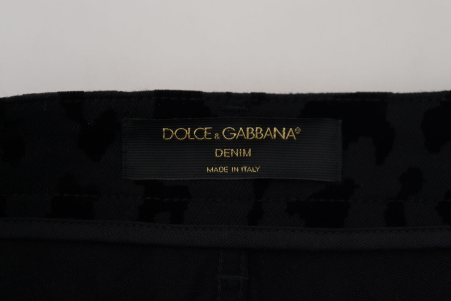 Dolce &amp; Gabbana Short en denim stretch en coton noir