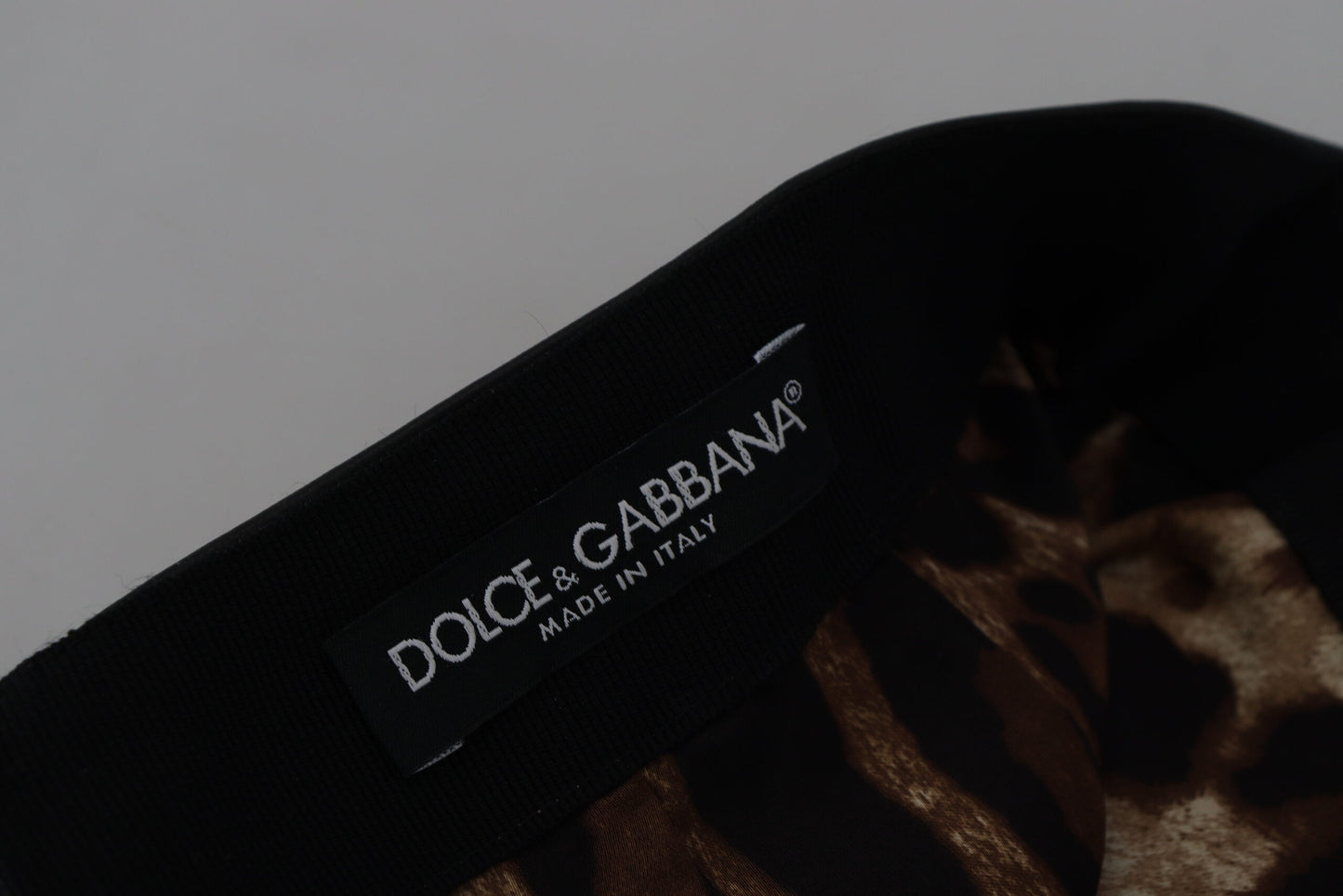 Dolce &amp; Gabbana Mini-jupe trapèze en cuir d'agneau noir