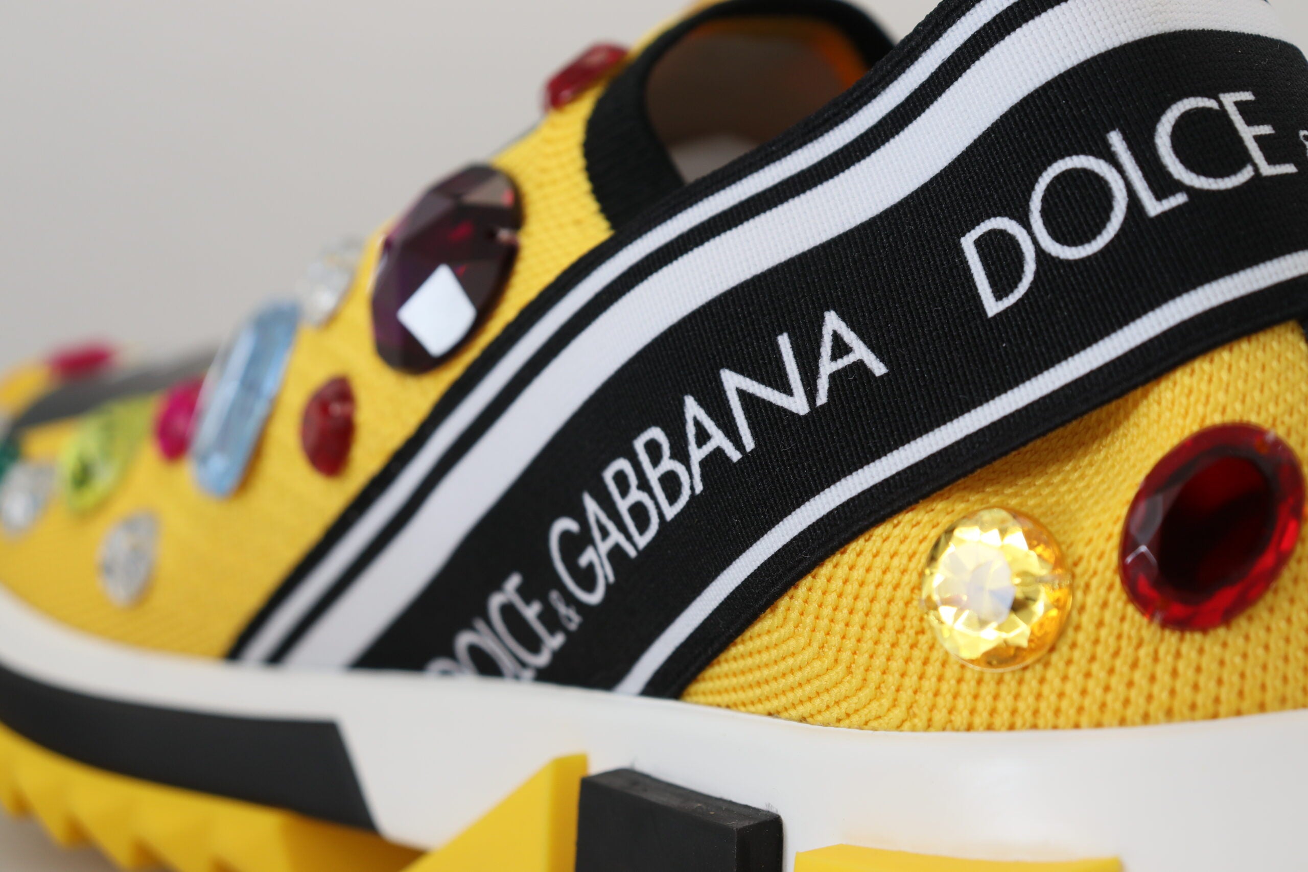 Dolce Gabbana Exquisite Yellow Techno Fabric Sneakers MadFashion designer brands