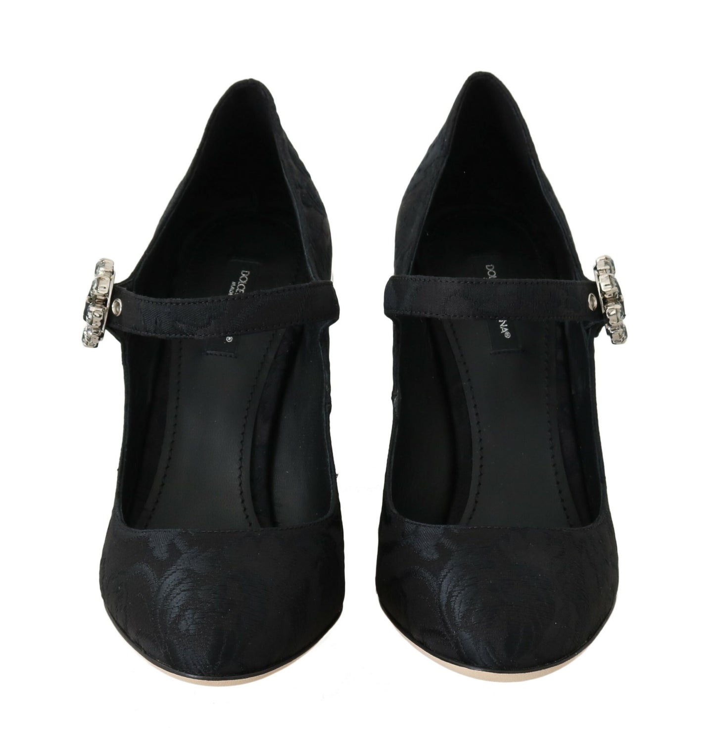 Dolce &amp; Gabbana Chaussures Mary Janes à talons hauts en brocart noir