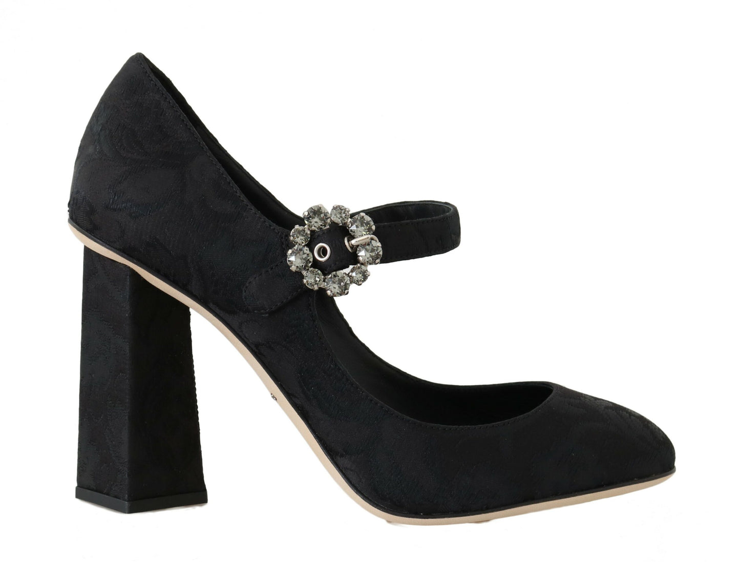 Dolce &amp; Gabbana Chaussures Mary Janes à talons hauts en brocart noir