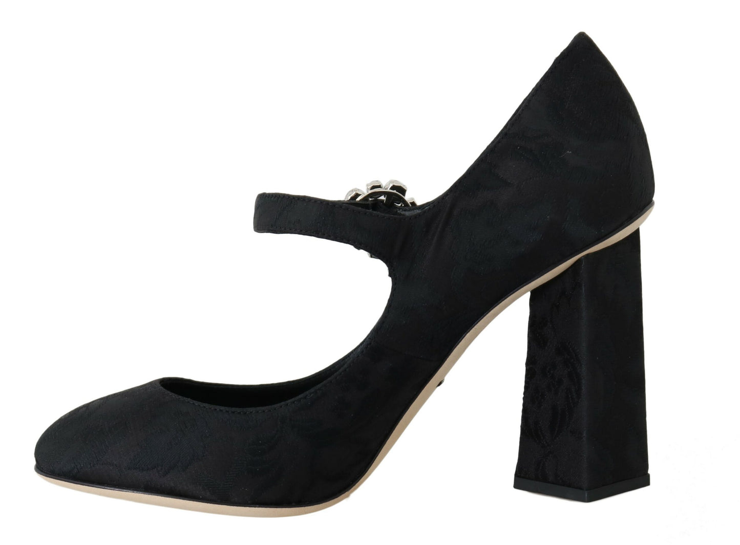 Dolce &amp; Gabbana Chaussures Mary Janes à talons hauts en brocart noir