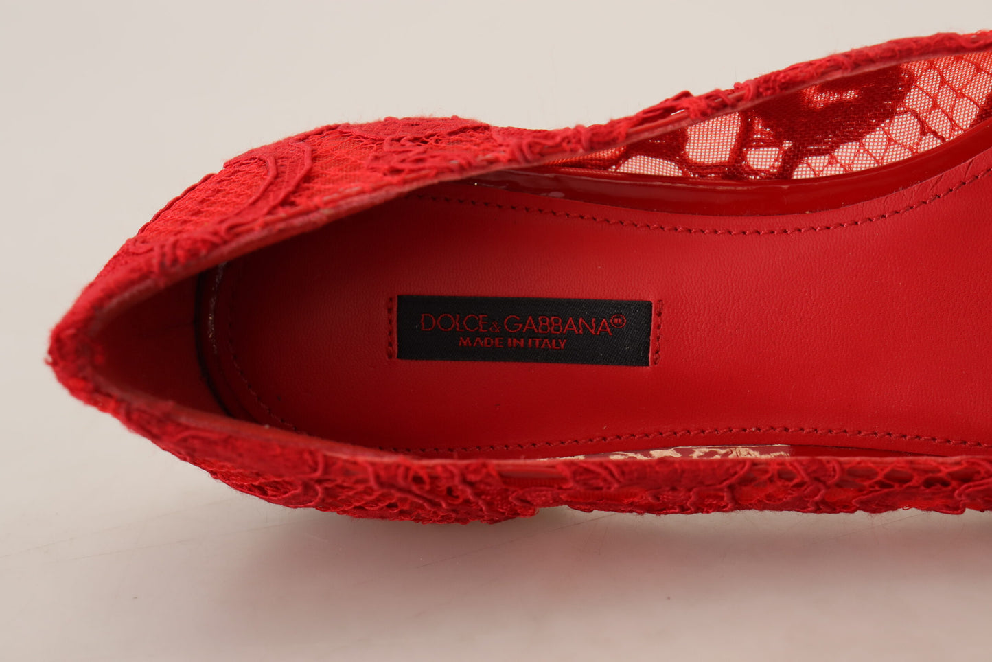 Dolce &amp; Gabbana Rouge Taormina Cristaux Mocassins Chaussures Plates