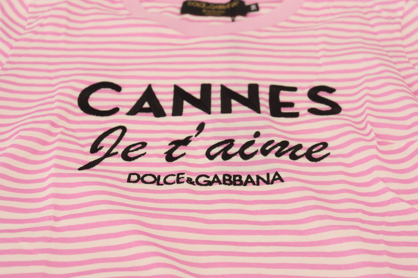 Dolce &amp; Gabbana T-shirt exclusif rose blanc CANNES