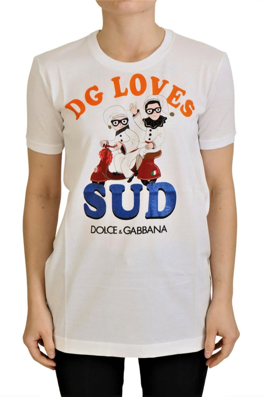 Dolce &amp; Gabbana T-shirt DG Loves SUD en coton blanc