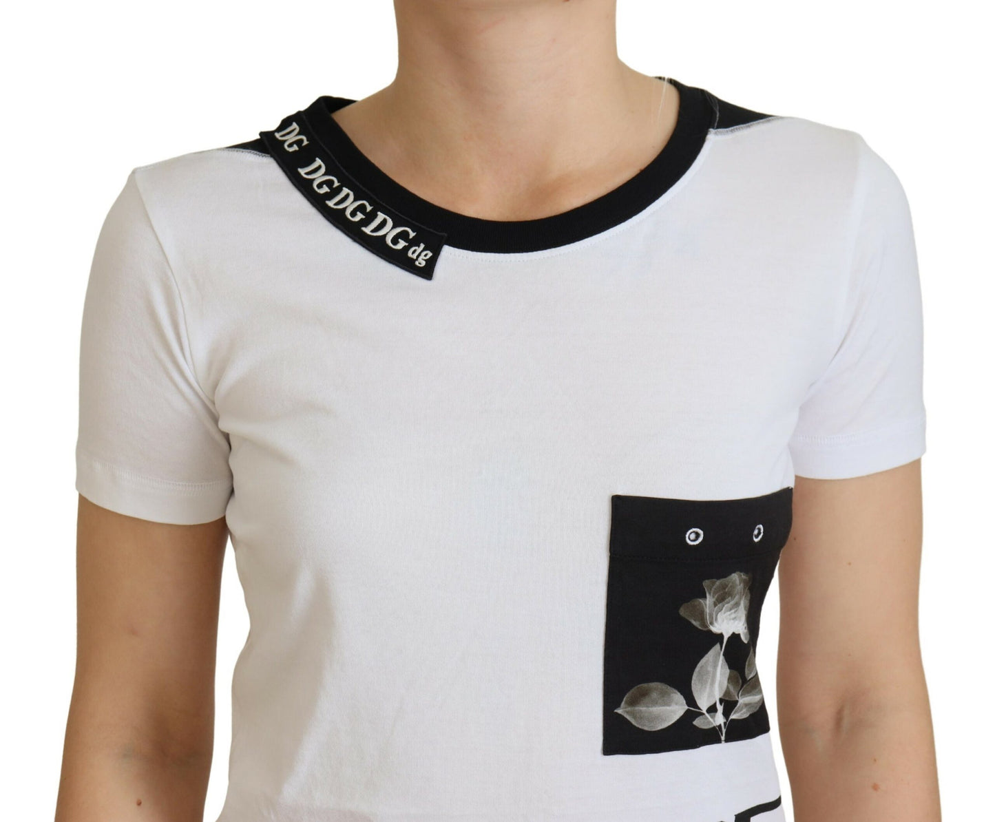 Dolce &amp; Gabbana T-shirt en coton blanc T-shirt à col rond