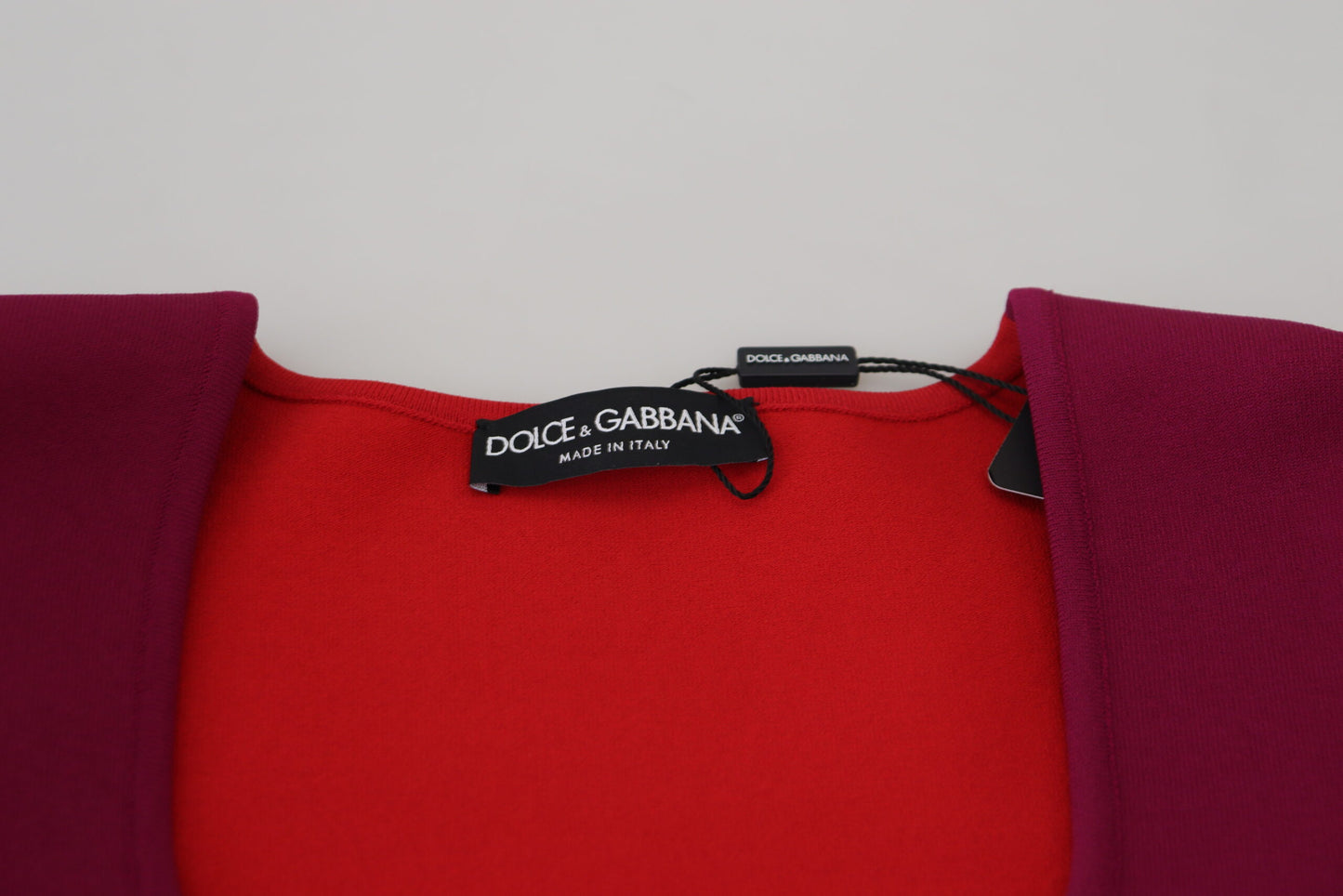 Dolce &amp; Gabbana Mehrfarbiger Viskose-Pullover mit quadratischem Ausschnitt