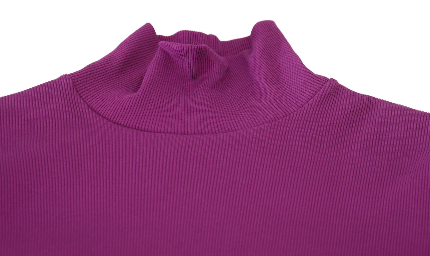 Dolce &amp; Gabbana Pull court violet à col roulé