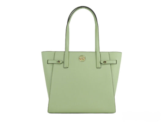 Michael Kors Carmen Large Light Sage Saffiano Leather North South Tote Handbag