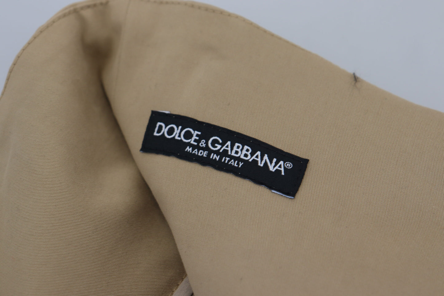 Dolce &amp; Gabbana Braune, schmal zulaufende Hose aus Baumwolle mit hoher Taille