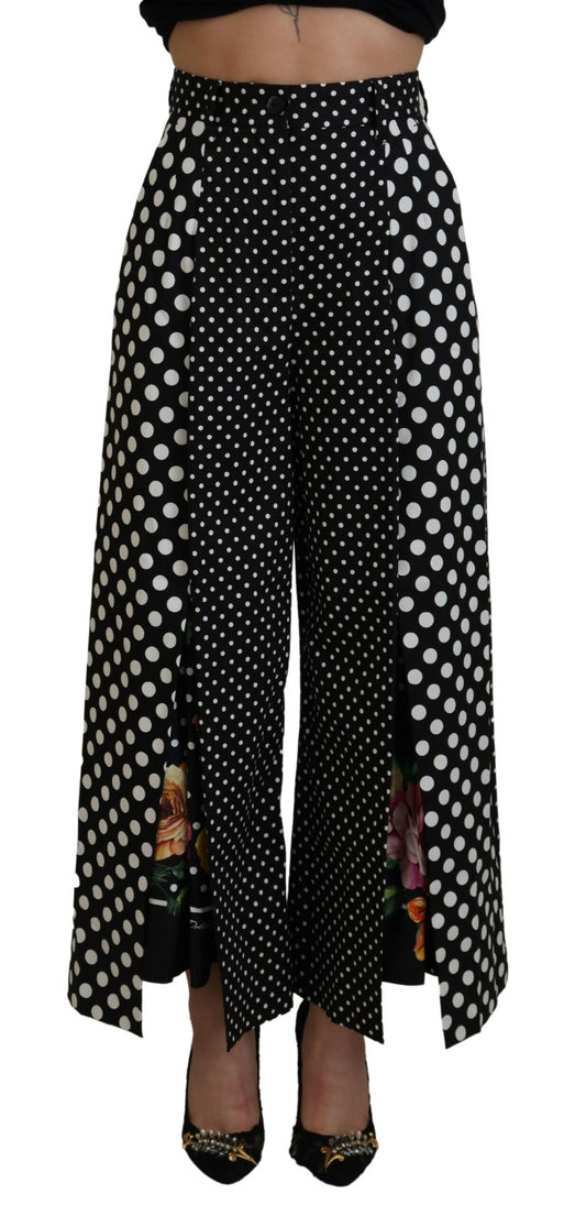 Dolce &amp; Gabbana Pantalon taille haute à pois multicolores