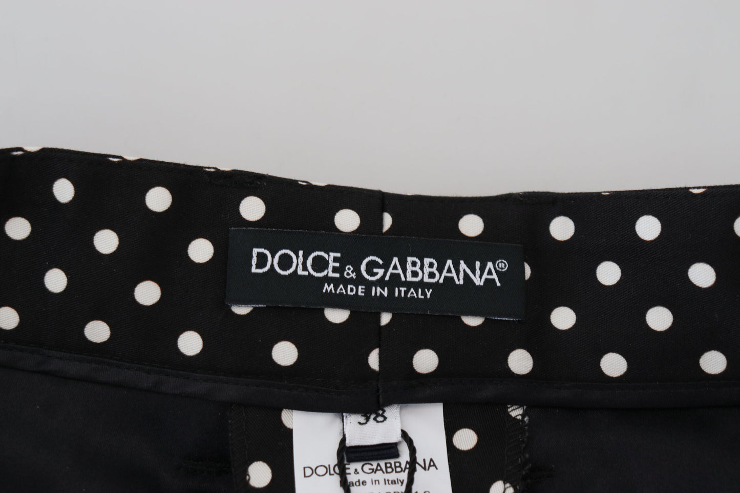 Mehrfarbige, gepunktete Hose mit hoher Taille von Dolce &amp; Gabbana